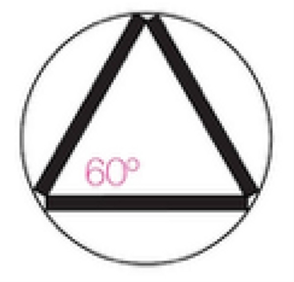 triángulo equilátero con ángulo de 60º