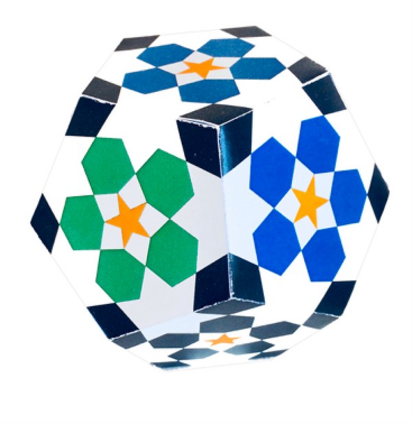 Dodecaedro con estrella de 5 puntas