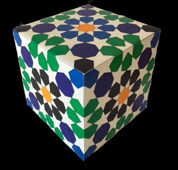 Cubo con estrella de 8 puntas