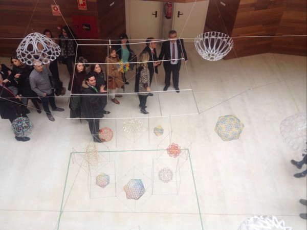 Durante la inauguración de la exposición